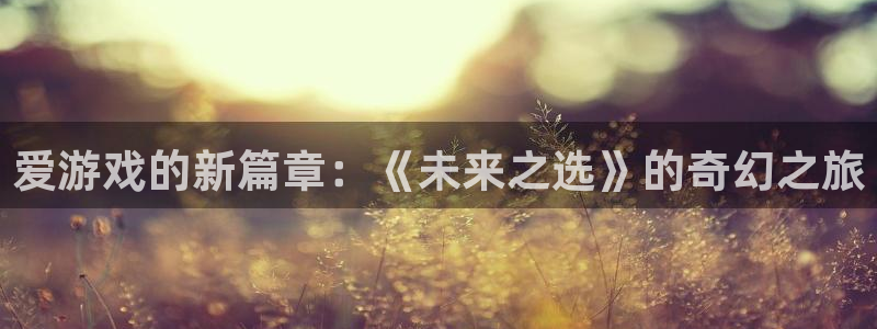 pp电子装饰：爱游戏的新篇章：《未来之选》的奇幻之旅